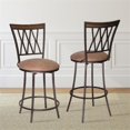 thumbnail image 2 of Sedona Tabouret de Bar Pivotant en Métal avec Siège en Microsuède Brun Camel, 2 of 9