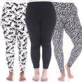 thumbnail image 1 of White Mark Leggings Imprimés Doux et Extensibles pour Femmes, Lot de 3, 1 of 2