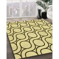 thumbnail image 3 of Ahgly Company Tapis d'Intérieur Lavable en Machine Carré Transitionnel Jaune Soleil, 8 Pieds Carré, 3 of 7