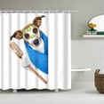 thumbnail image 3 of Fabric Shower Curtains for Bathroom Printed Shower Curtain Polyester and Mildew-Proof Bathroom and Mildew-Proof Partition Curtain 150X180Cm Shower Curtain for Shower Stall, 3 of 3
