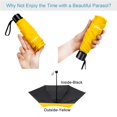 thumbnail image 2 of TradMall Mini Travel Umbrella Portable Lightweight Compact Parasol with 95% UV Protection for Sun & Rain Yellow, 2 of 5
