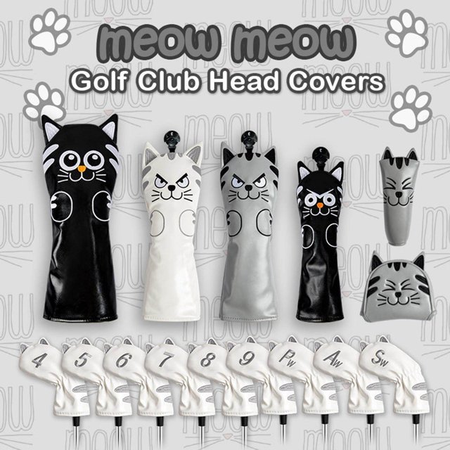 pitrice Golf Head Covers Mallet Putter Professionals Outdoor Training Equipment Straight Black