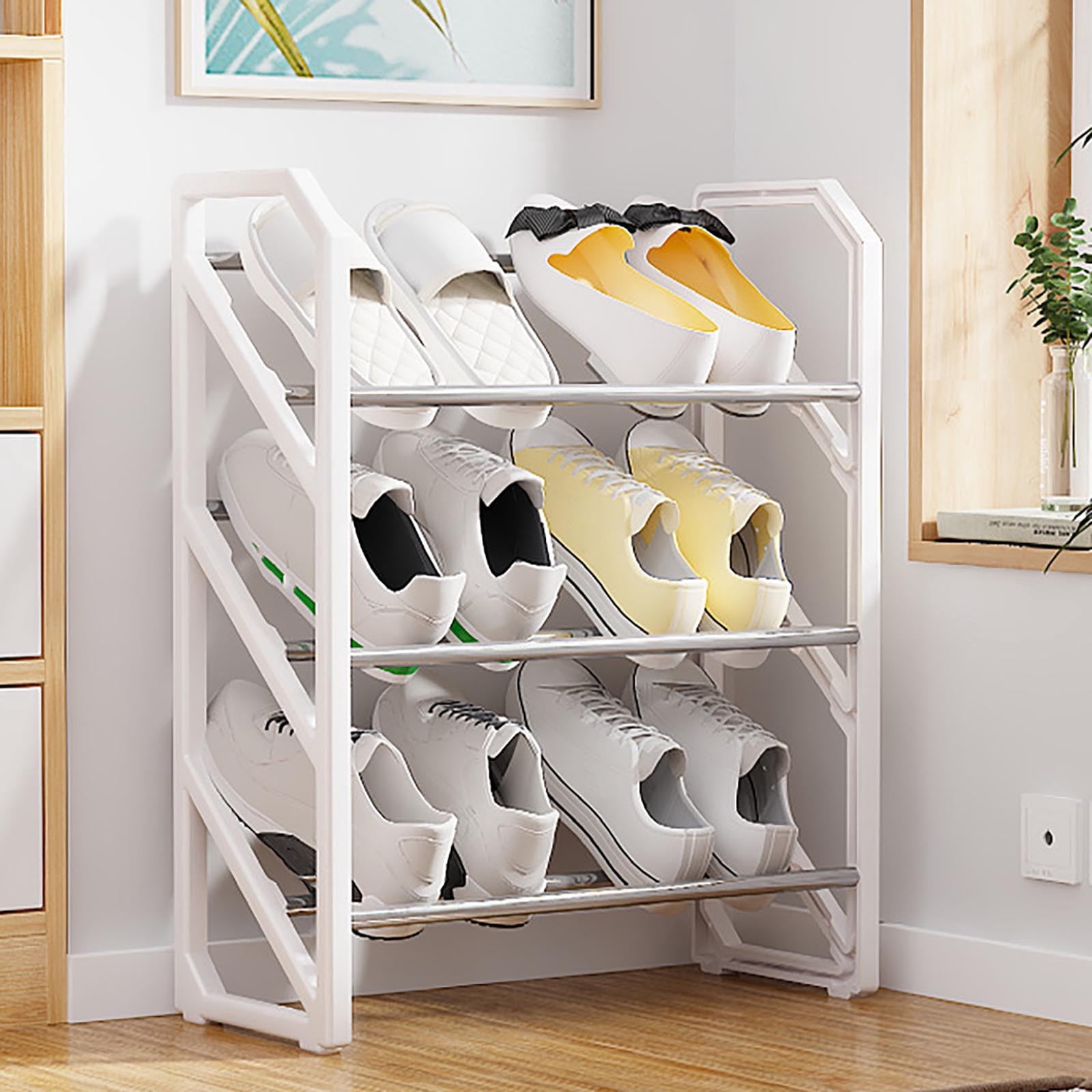 Wzzjkit Shoe Rack for Closet, The Shoe Rack Is Layered and Installation-. You Can Easily Place The Shoe Rack At The Door or in The Dormitory., Shoe Rack