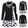 thumbnail image 1 of Simua Fashion Women's Plus Size Long Sleeve Cowl Neck Tunic Color Block Pullover Sweatshirt, 1 of 6