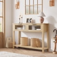 thumbnail image 2 of Yiwa 43-Inch Slim Console Table, Modern 2-Tier Sofa/Entryway Table with 2 Glass Storage Drawers for Living Room, Hallway & Foyer, 2 of 8