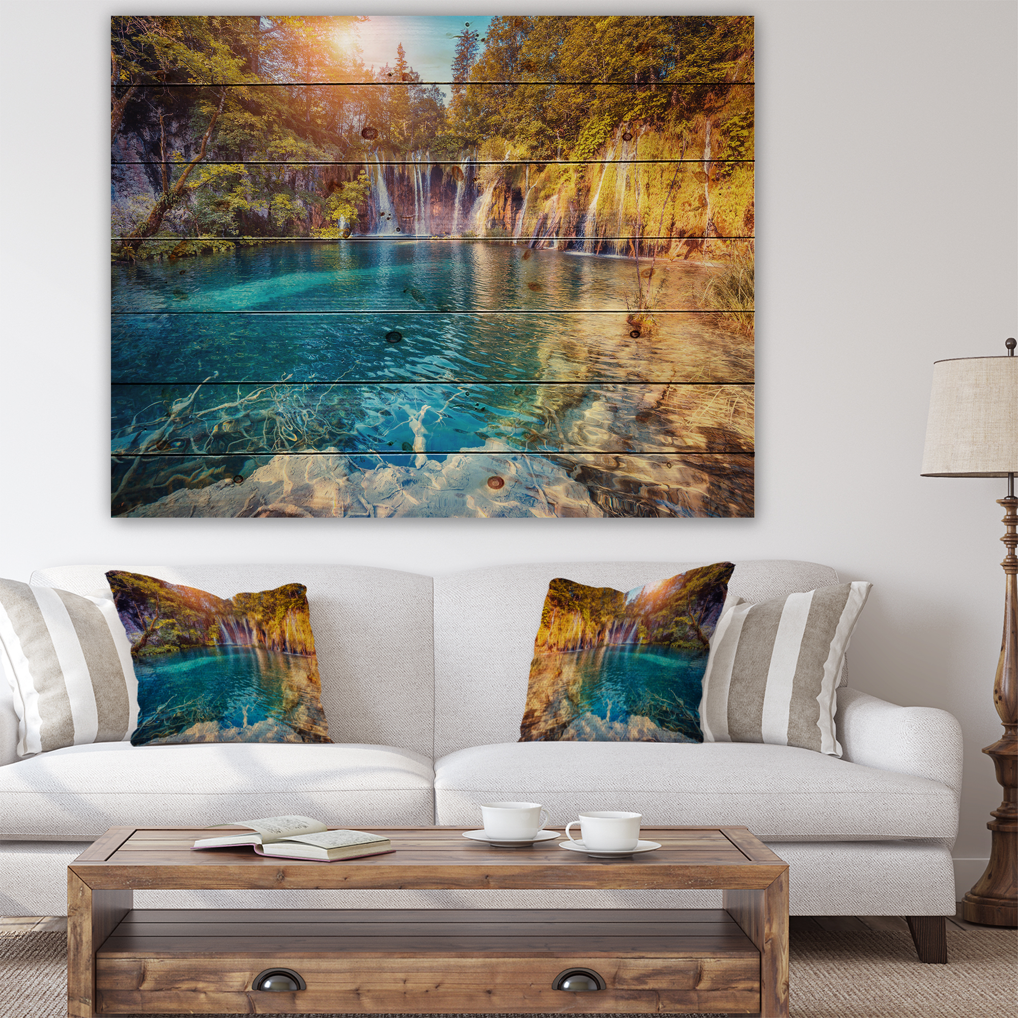 Tableau imprimée sur toile photographie Design Art Eau et soleil