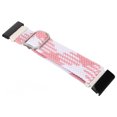 thumbnail image 4 of Nylon Watch Replacement Strap Elastic Breathable Weave Adjustable 26mm Buckle Watch Band for Vertix 2 Pink White, 4 of 14