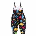 thumbnail image 4 of Birdeem Girls Childrens Summer Romper Printing Sling Sleeveless Backless Short Jumpsuit, 4 of 9