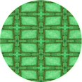 thumbnail image 1 of Ahgly Tapis Rond Lavable en Machine Intérieur Transitionnel Vert Forêt, 5 Pieds Rond, 1 of 7