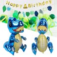thumbnail image 4 of Big Dinosaur Balloon Set Perfect Surprise Decoration Self Inflating and Easy Assembly 80cm/31.5in Uninflated Reusable Animal Party Decor Children Birthday Decoration, 4 of 8