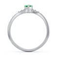 thumbnail image 4 of Birthstone Heart Ring with Shoulder Accents - Emeral (May), 4 of 4