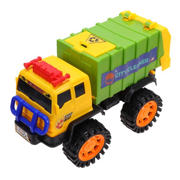 CIMAXIC 1pc Kids Sanitation Car Toy Garbage Truck Toy Friction Powered Pull-back Car Trash Truck Game for Toddlers Kids,9.84"X5.91"X4.72"