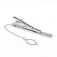 thumbnail image 3 of 1pc Men Metal Silver Tone Simple Necktie Tie Bar Clasp Clip Clamp Pin, 3 of 8