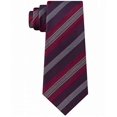 thumbnail image 3 of Kenneth Cole Reaction Men's Rail Stripe Slim Tie (Dark Red, 3, 3 of 3