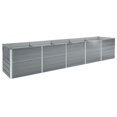thumbnail image 1 of vidaXL Garden Raised Bed Galvanised Steel 400x80x77 cm Grey, 1 of 4