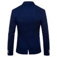 thumbnail image 4 of TIMIFIS Navy Men's Blazer Jacket Casual Solid Single Rows Two Button Suit Jacket Fashion Formal Lapel Slim Wedding Blazer, 4 of 4