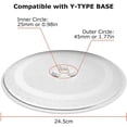 thumbnail image 2 of Universal Microwave Glass Plate Durable Microwave Glass Turntable Plate, Round Microwave Plate Cover Replacement 24.5cm, 2 of 7