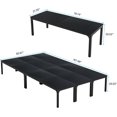 thumbnail image 2 of Tribesigns 78.74-Inch Large Black Conference Room Table, Modern Office Meeting Seminar Desk with Metal Legs and Adjustable Foot Pads, Seats 6-8, Only Table Included (6 PCS), 2 of 5