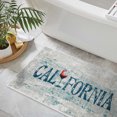 thumbnail image 2 of the US States Design 3 Piece Bathroom Rugs Set - Non-Slip Ultra Thin Bath Rugs for Bathroom Floor - Washable Cotton Bathroom Mats Set, 2 of 8