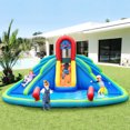 thumbnail image 4 of Costway Inflatable Bounce House Kids Water Splash Pool Dual Slides Climbing Wall, 4 of 10