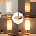 thumbnail image 2 of Bedside Lamps with USB Port - Touch Control Table Lamp for Bedroom Wood 3 Way Dimmable Nightstand Lamp Set of 2 with Rou, 2 of 7