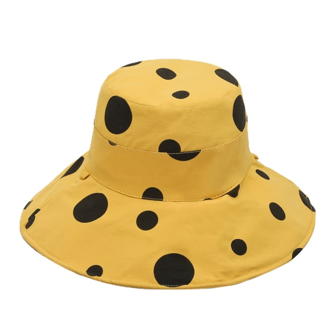 Chapeau de Pêcheur à Pois : Chapeau d'Été Réversible à Double Face, Chapeau Bob