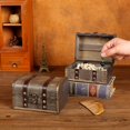 thumbnail image 3 of Jewelry Organizer Box Vintage High Capacity Antique Wooden Mini Treasure Chest Storage Box for Home, 3 of 8