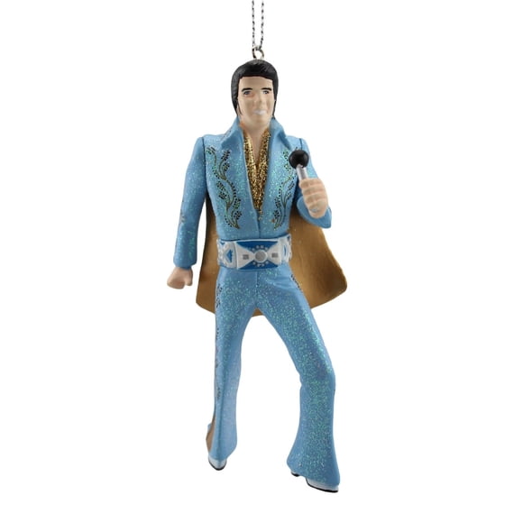 Kurt Adler Elvis in Blue Suit Blow Mold Ornament