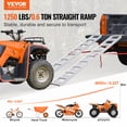thumbnail image 2 of VEVOR Aluminum Ramps with Treads 1250 lbs 78" x 12" for ATV UTV Motorcycle 2 Pcs, 2 of 9