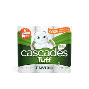 Cascades Tuff Enviro Jumbo Paper Towels, Eco‑Friendly Household Cleaning Rolls- 6 Jumbo Rolls, 105 Sheets Per Roll