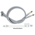 thumbnail image 2 of Binwennn 2PCS Household Faucet Water Inlet Hose Hot And Cold Universal Stainless Steel Material Kitchen Washbasin Extension Metal Connecting Pipe Rp100179 Fitlet2 Facet Faucets for Kitchen in Trailers, 2 of 3