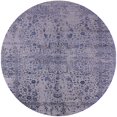 thumbnail image 1 of Ahgly Company Tapis d'Intérieur Rond Moderne Mi-Siècle Violet Violet Oriental, 3 Pieds Rond, 1 of 6