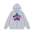 thumbnail image 1 of MesaSe Sweat à Capuche Zippé pour Femmes Mode Imprimé Étoile avec Poches, 1 of 2