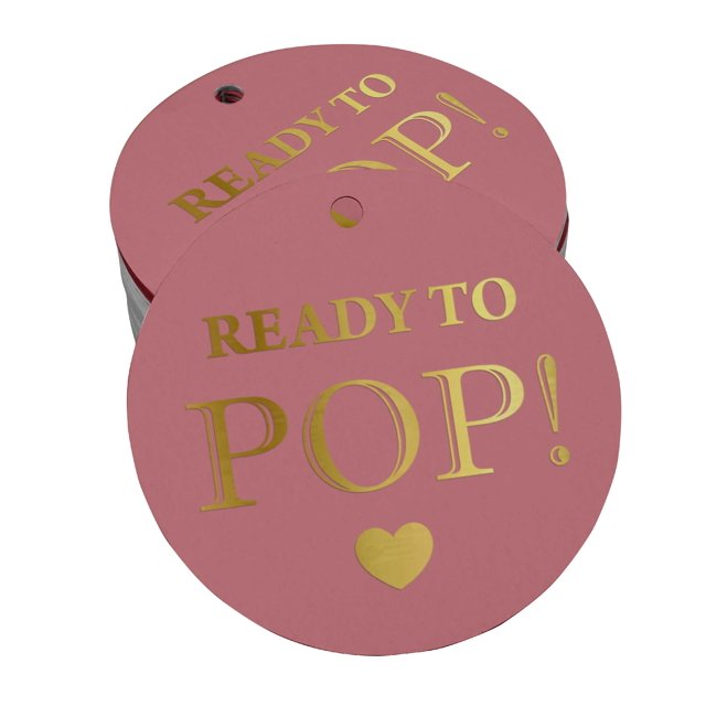Inkdotpot Pack Of 50 Ready To Pop Baby Shower Favor Paper Tags Craft Real Gold Foil Hang Tags
