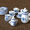 thumbnail image 4 of Greensen Porcelain Tea Miniature,1:12 Dollhouse Kitchen Miniature 15pcs Porcelain Flower Tea Cup Set Decor Collection, Tea Dollhouse Miniature, 4 of 8