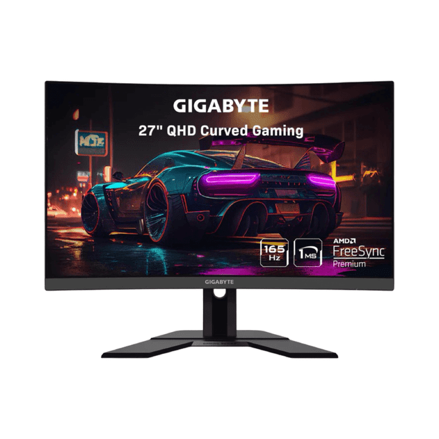 Restored Gigabyte 27 Inch Curved Gaming Monitor QHD 165Hz 1ms FreeSync (G27QC-SA) – Open Box