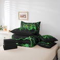 thumbnail image 4 of Erosebridal Teens Video Game Bedding King Size, Gradient Green Lightning Duvet Set, Reversible 7-Piece, 4 of 5