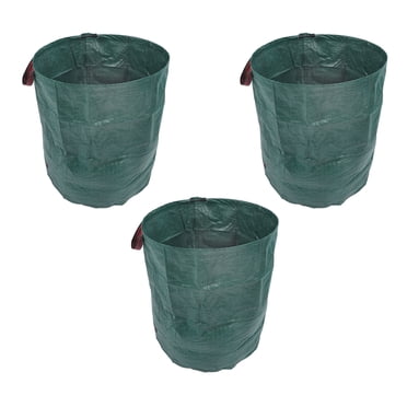 3 Pack Yard Lawn Garden Bags, PP Yard Waste Bags with Handle, Collapsible Trash Bags, Standable Garden Leaf Bags, for Lawn Debris Leaves