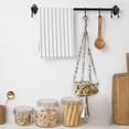 thumbnail image 4 of Hanging Vegetable Baskets For Kitchen With Fishnet Bag Design 29.53 in 31.5 in Tiered Storage Space Saving Wall Mount, 4 of 6