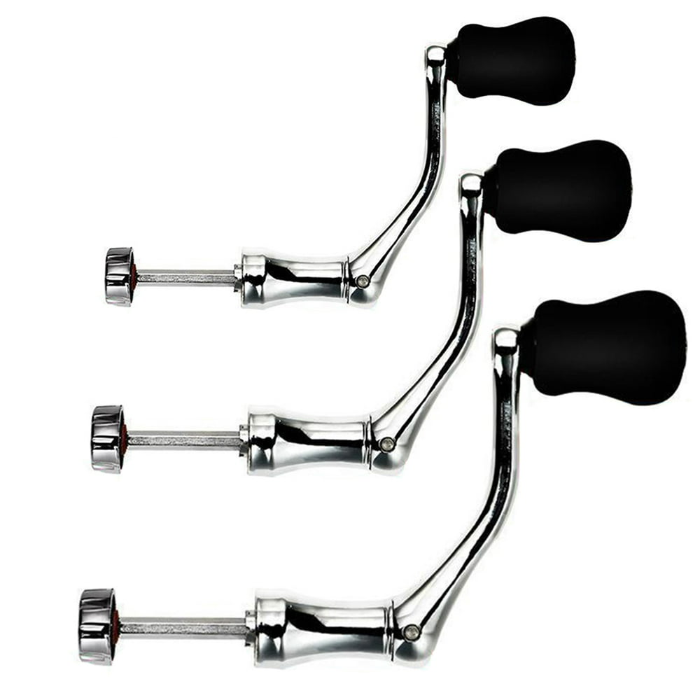 Folding Spinning Reel Handle Metal Fishing Wheel Rock Arms Grip Knob (S)