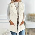 thumbnail image 1 of EGNMCR Sans Manches Sans Capuche Manteaux et Vestes Décontractés pour Femmes Uni Décontracté Col Rond Manches Longues Chandail à Enfiler Chandail Tricoté à Enfiler Mode d'Automne Graphique Hauts au Crochet Vêtements Hippies Femmes Gilet en Peluche, 1 of 8