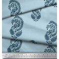thumbnail image 3 of Soimoi Rayon Fabric Leaves Block Print Sewing Fabric Yard 42 Inch Wide, 3 of 5