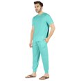 thumbnail image 3 of Inkmeso Ensemble de Pyjama Uni pour Hommes, Manches Courtes, Vêtement de Nuit à Col Rond, Ensemble de Pj, 3 of 7