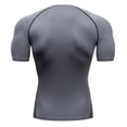 thumbnail image 3 of SHIXIAOO T-Shirt de Sport à Manches Courtes pour Hommes, Séchage Rapide, Élastique, Respirant, pour Course et Entraînement, Compression, 3 of 3