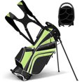 thumbnail image 1 of Costway Golf Stand Cart Bag Club w/6 Way Divider Carry Organizer Pockets Storage Green, 1 of 9