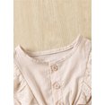 thumbnail image 4 of Faithtur Ensemble d'Été 2 Pcs pour Bébés Filles, Hauts à Volants Sans Manches à Col Ras du Cou Boutonnés + Ensemble de Shorts, 4 of 9