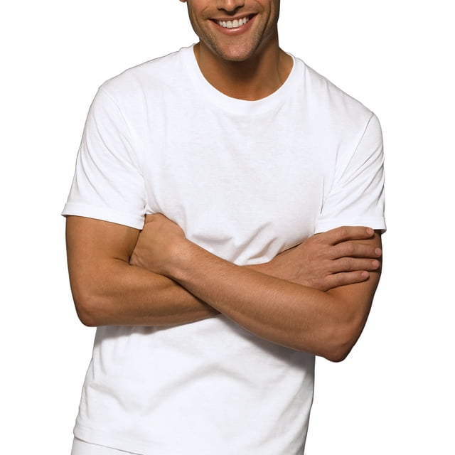 Lot de 3 à 6 T-Shirts Sans Étiquette à Col Ras du Cou pour Hommes en Coton 100 %