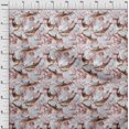 thumbnail image 4 of oneOone Rayon Brown Fabric Whale Sewing Material Print Fabric By The Yard 56 Inch Wide, 4 of 5