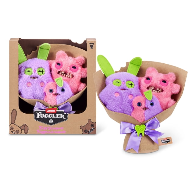Ensemble de 3 peluches Fuggler Bouquet (Rabid Rabbit, Sir Nobbynuts, Nobbybits) de ZURU pour tous les âges
