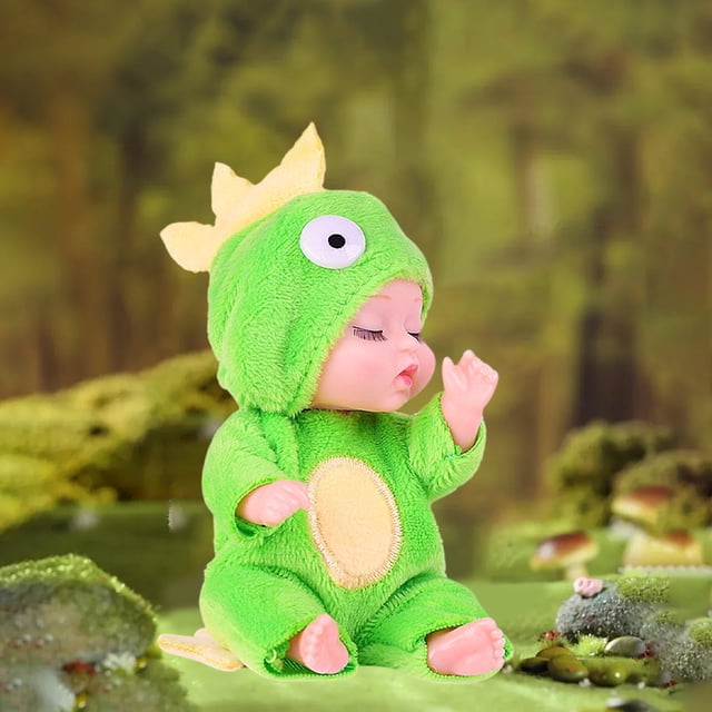 QIPOPIQ Poupées Miniatures Reborn - Jouets de Poupées Endormies, Poupées Réalistes Articulées / Poupée Articulée avec Vêtements, Poupée de Collection Réaliste Détaillée, Idée Cadeau pour Enfants